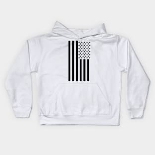 Black & White American Flag Kids Hoodie